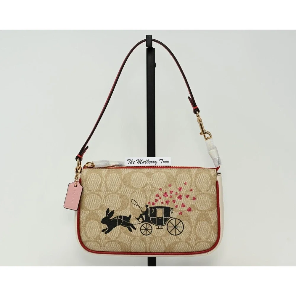 COACH NOLITA 19 Lunar New Year Signature Bunny Rabbit & Carriage CE646 NWT $218